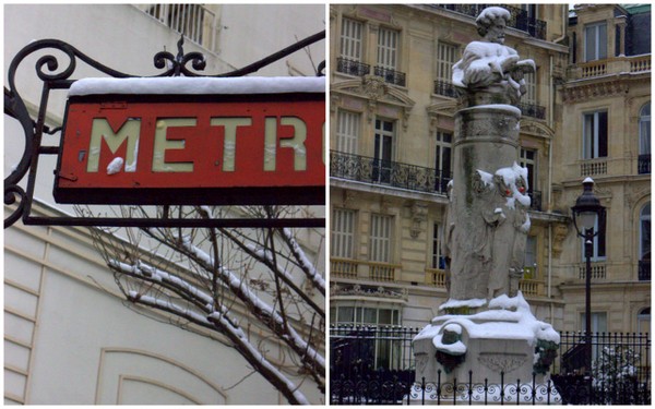 Paris in the snow